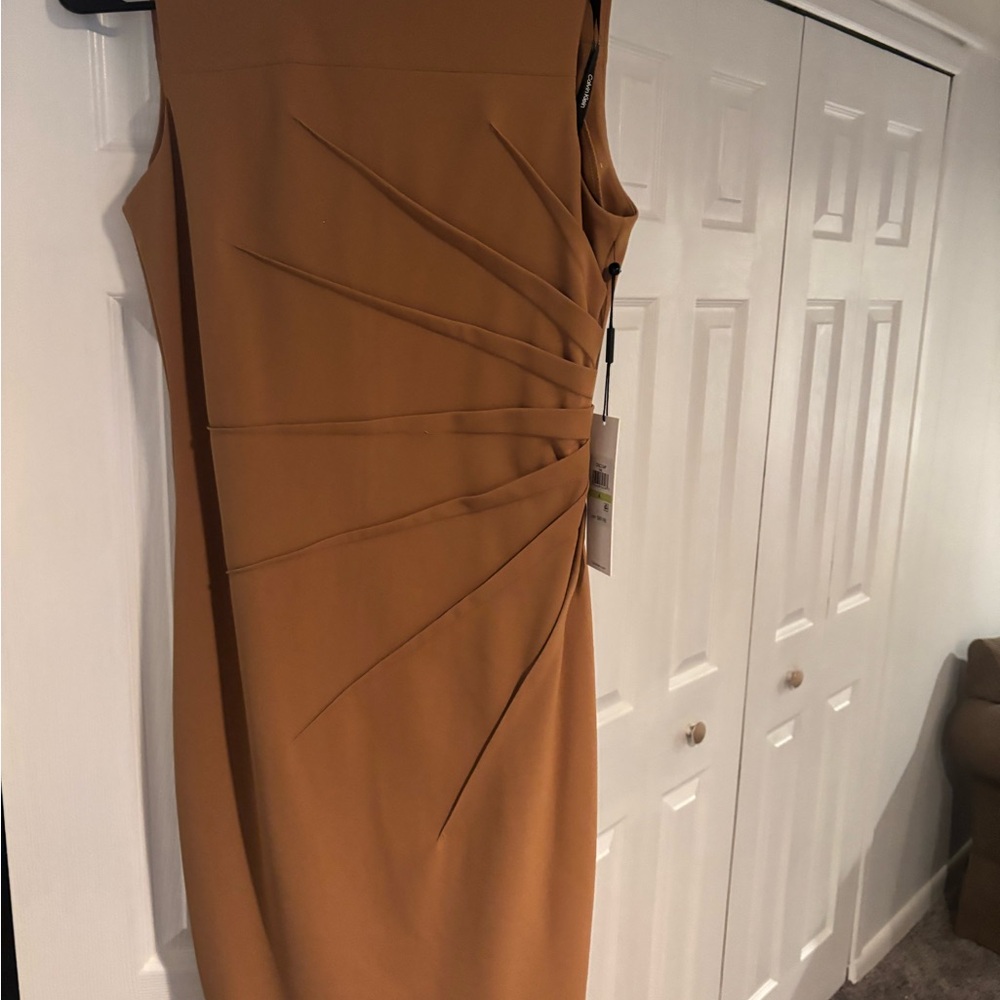 Calvin Klein Tan Midi Dress